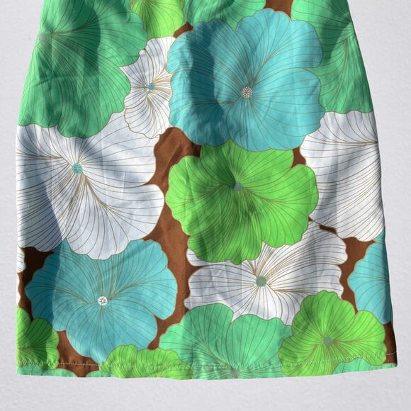 Floral striped reversible strapless mini dress Y2K groovy bohemian tropical chic - Picture 6 of 14